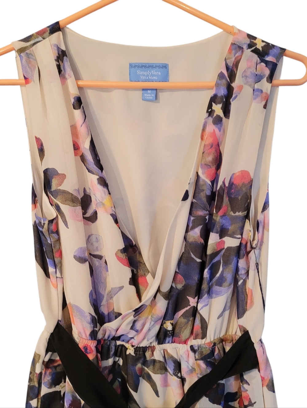 NWT Simply Vera Wang sleevless floral dress - M         A20 - Picture 3 of 12